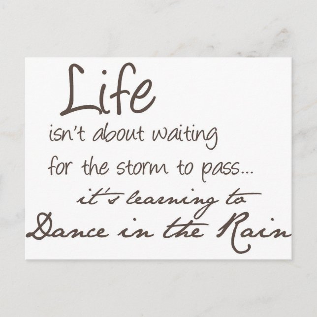 Dancing In The Rain Postcard (Front)