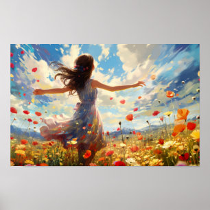 Dancing In The Wildflowers Poster