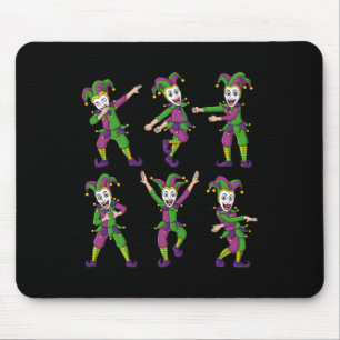 Dancing Jokers Mardi Gras Fun Boys Girls Kids  Mouse Pad