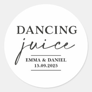 Dancing Juice Wedding Favour Stickers