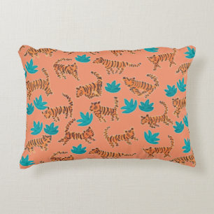 Dancing Jungle Tigers Decorative Cushion