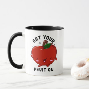 Dancing Kawaii Apple Mug