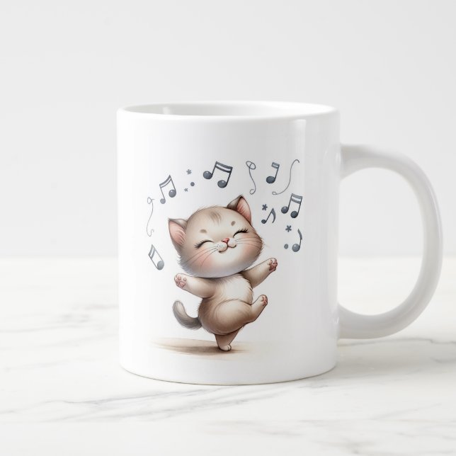 Dancing Kitten- Jumbo Mug (Right)