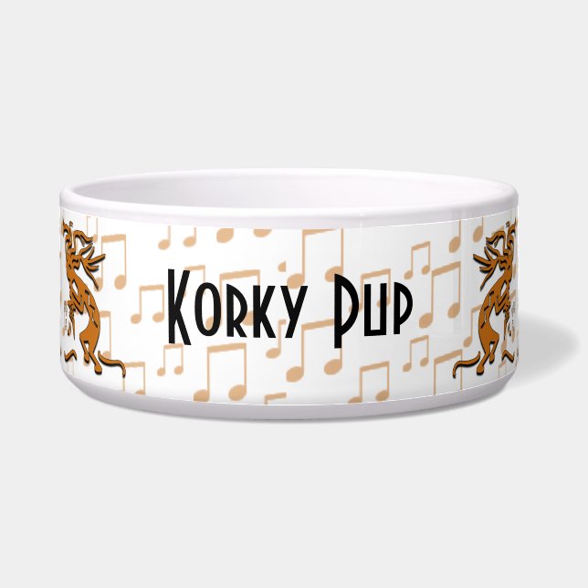 Dancing Kokopelli Merrymaker With Musical Notes (Front)