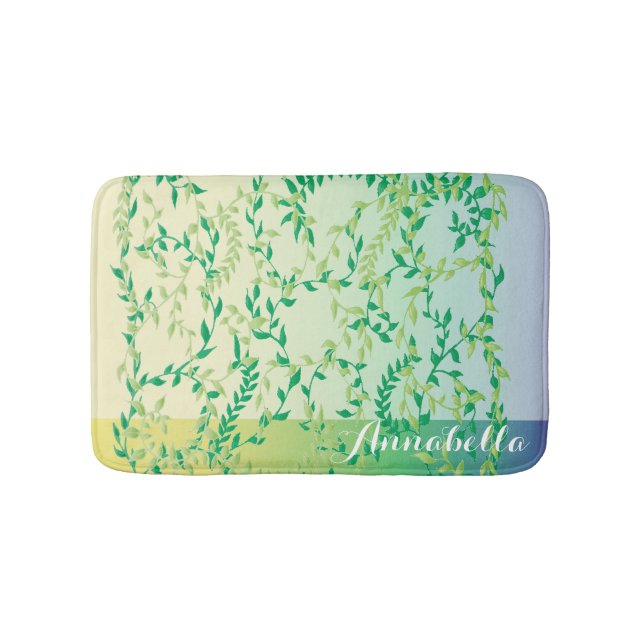 Dancing leaves bath mat (Front)