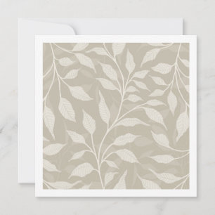 Dancing Leaves Modern Botanical Neutral Tones Card