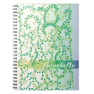 Dancing leaves spiral notebook