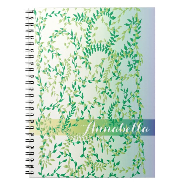 Dancing leaves spiral notebook (Front)