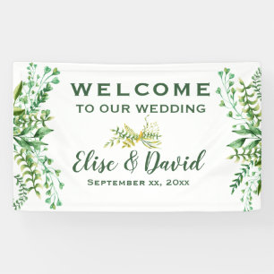 Dancing Leaves - Wedding Reception Hanging Banner