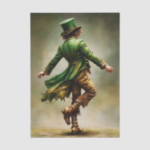 Dancing Leprechaun Irish Portrait FD6R Decoupage Tissue Paper