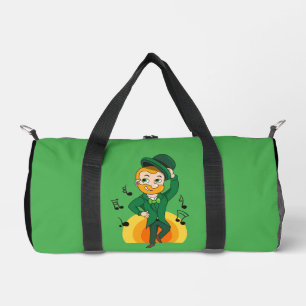 Dancing leprechaun, St. Patrick's Day cartoon  Duffle Bag
