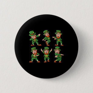 Dancing Leprechauns St Patrick's Day Fun Boys Girl 6 Cm Round Badge