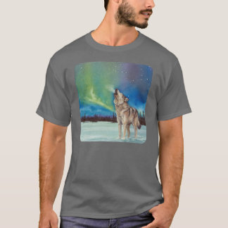 Dancing Lights howling wolf tee-shirt T-Shirt