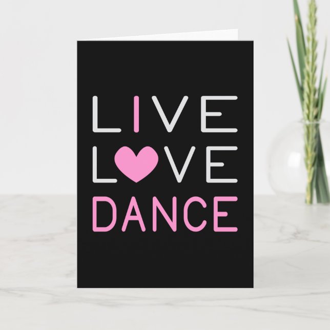 Dancing Live Love Dance Queen Dancer Ballet Gift Card (Front)