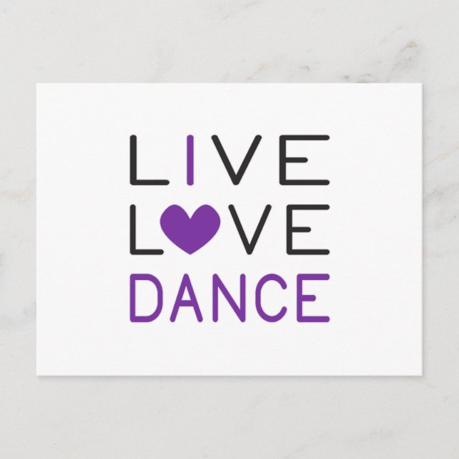 Dancing Live Love Dance Queen Dancer Gift Idea Postcard (Front)