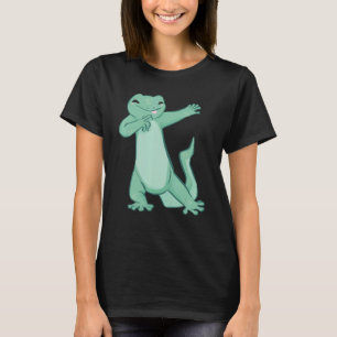 Dancing lizard in green for reptiles and dragon fa T-Shirt