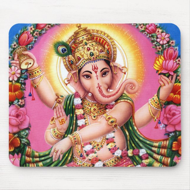 Dancing Lord Ganesha Mouse Pad (Front)