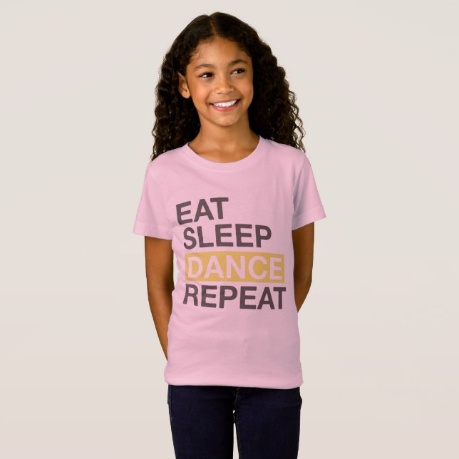 Dancing Lover for Dancer Eat Sleep Dance Repeat T-Shirt (Front Full)