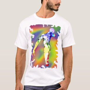 Dancing male figure in pride colours T-Shirt
