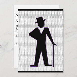 Dancing Man Customisable Bachelor Party Invitation