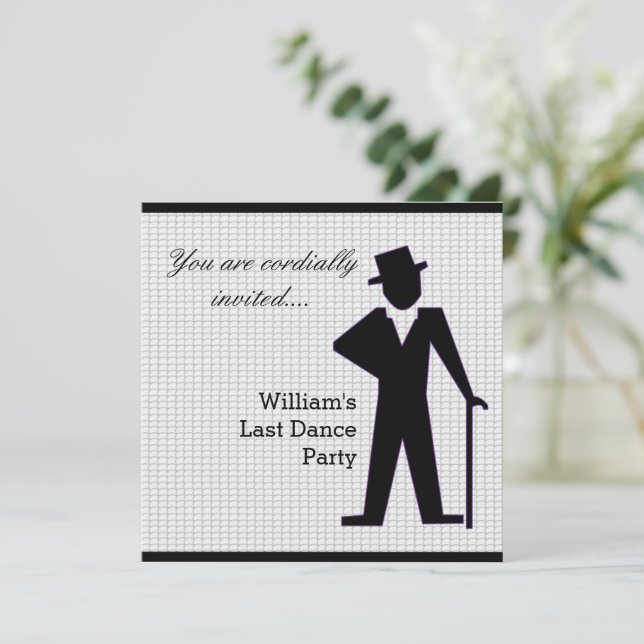 Dancing Man Customisable Invitation (Standing Front)