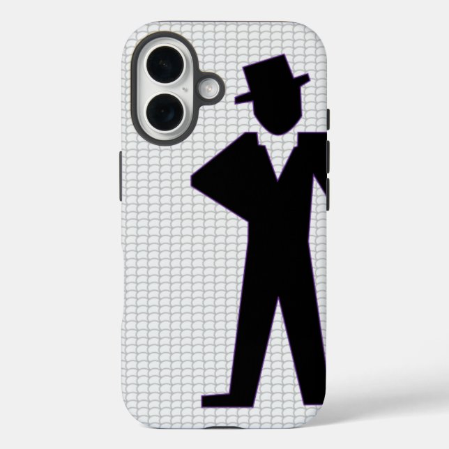 Dancing Man iPhone 16 Case (Back)