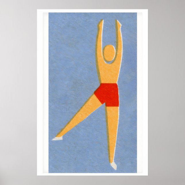 Dancing Man - Matchbox Print - Aesthetic Wall Art (Front)