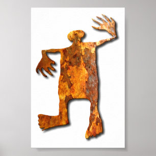 Dancing Man rust Poster