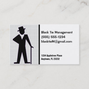 Dancing Man Silhouette Customisable Business Card