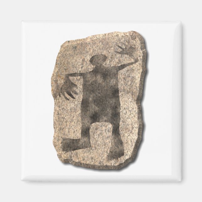 Dancing Man stone Magnet (Front)