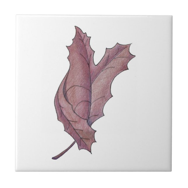 Dancing Maple Leaf Purple Tile (Front)