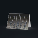 Dancing Menorah Hanukkah Card<br><div class="desc">Original Hanukkah themed design based on a set of sculptures.</div>