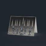 Dancing Menorah Hanukkah Card<br><div class="desc">Original Hanukkah themed design based on a set of sculptures.</div>
