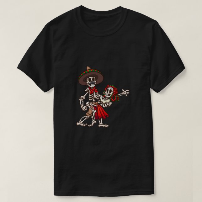 dancing mexican skeletons T-Shirt (Design Front)