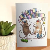 Dancing Mice Party Time Banner Confetti & Balloons