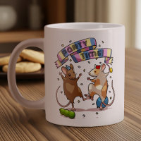Dancing Mice Party Time Banner Confetti & Balloons