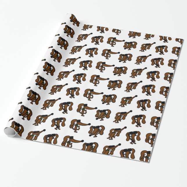 Dancing Midge Wrapping Paper (Unrolled)