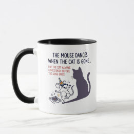 Dancing Mouse & Record Player Illustration | Humor Mug