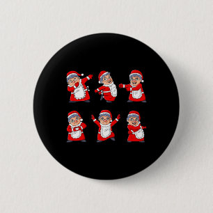 Dancing Mrs Claus Dance Challenge Boys Girls Kids 6 Cm Round Badge