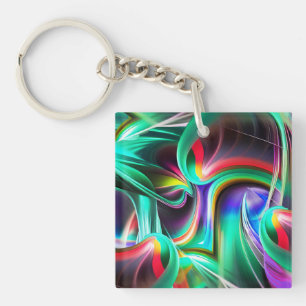 Dancing Neon Lights Key Ring