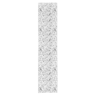 Dancing Notes in Black & White Short Table Runner