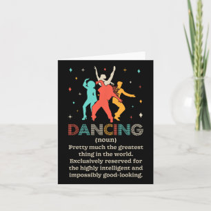 Dancing Noun Definition Funny Dancer Dance Diction Card