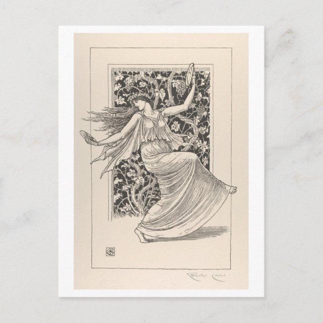 Dancing Nymph by Walter Crane Postcard (Front)
