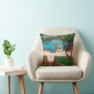 Dancing on a Shore Edvard Munch Cushion
