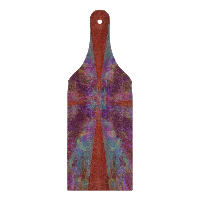 Dancing on Red Abstract Design Cutting Board (Front)