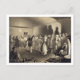 Dancing Party at Kagha-Choura, Dagestan, plate 55 Invitation Postcard