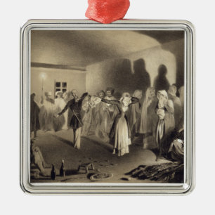 Dancing Party at Kagha-Choura, Dagestan, plate 55 Metal Tree Decoration
