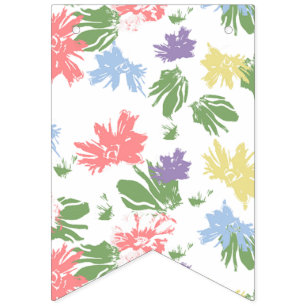 Dancing Pastel Flowers Bunting