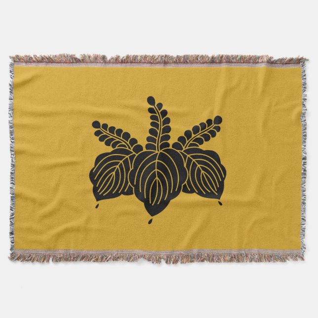 Dancing paulownia throw blanket (Front)