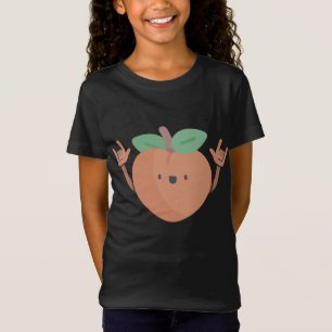 Dancing Peach Funny Summer Fruit Lover Dance Vegan T-Shirt